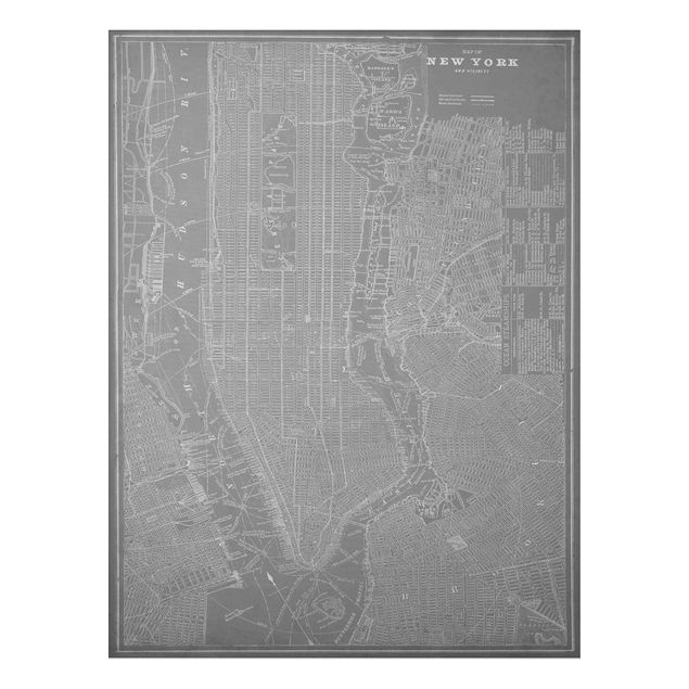 Obrazy do salonu Mapa miasta w stylu vintage Nowy Jork Manhattan