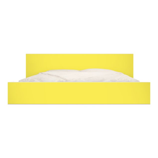 Okleina meblowa IKEA - Malm łóżko 180x200cm - Kolor żółty cytrynowy