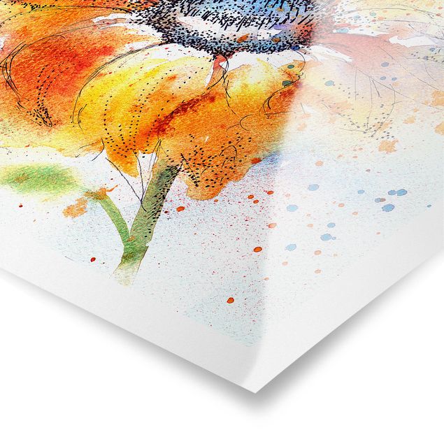 Obrazy z motywem kwiatowym Malowany słonecznik