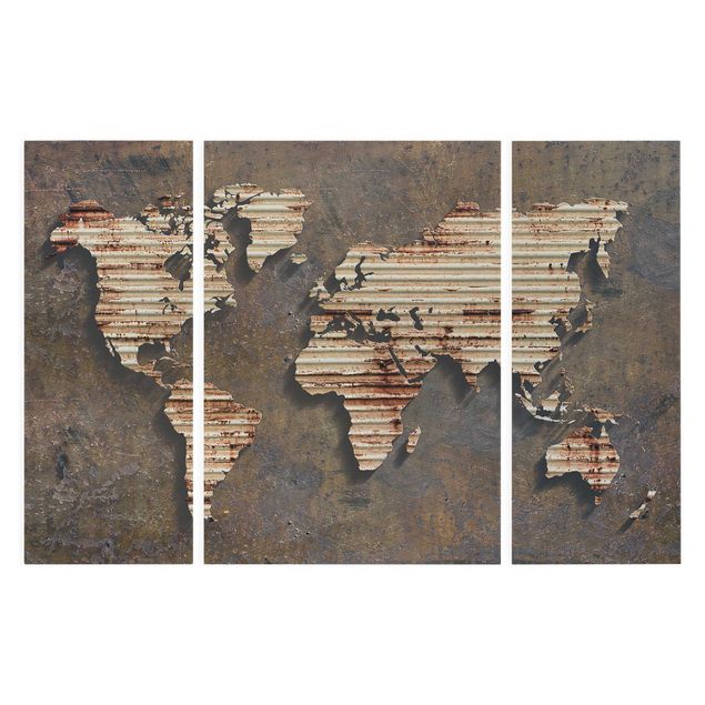 Obrazy mapy Mapa świata rdzy