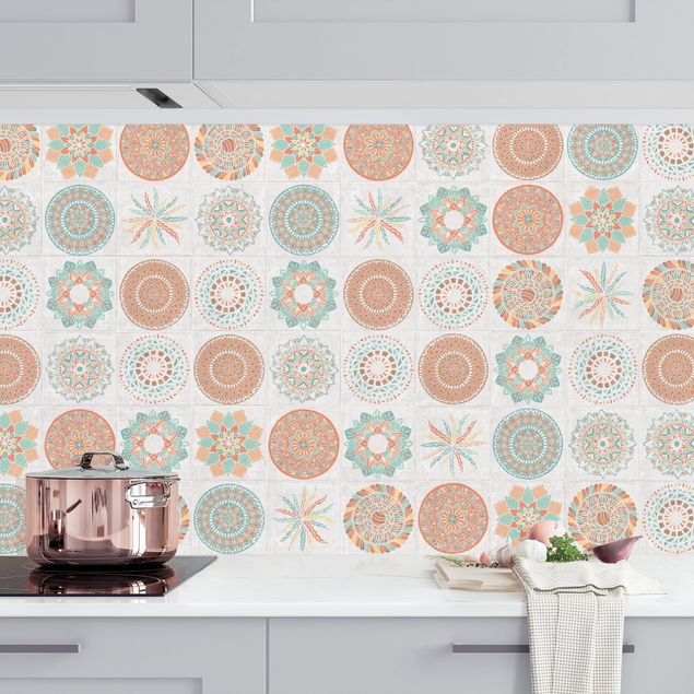 Dekoracja do kuchni Ręcznie malowany wzór mandali