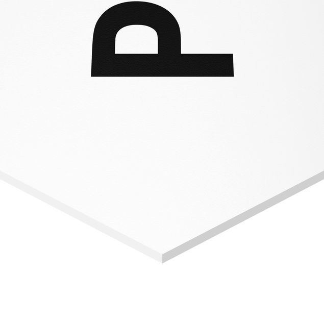 Obraz heksagonalny z Forex - Biała litera P