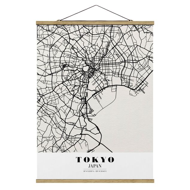 Obrazy nowoczesne Mapa miasta Tokio - Klasyczna