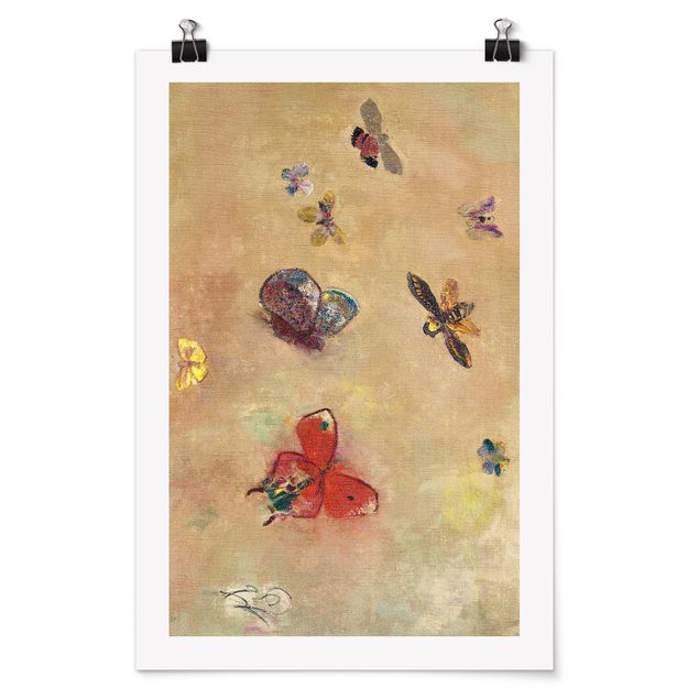 Obrazy motyl Odilon Redon - Kolorowe motyle