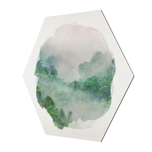 Obrazy dżungla Akwarele - Dżungla we mgle