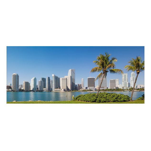 Nowoczesne obrazy do salonu Miami Beach Skyline