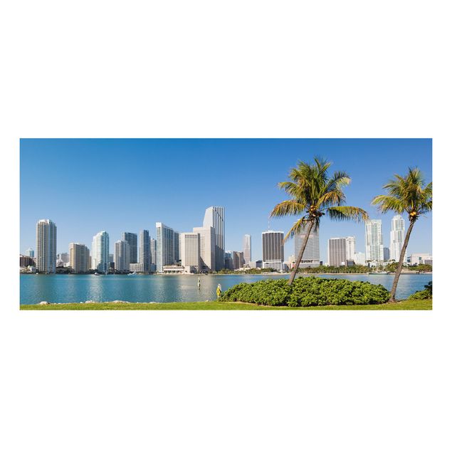 Obrazy do salonu nowoczesne Miami Beach Skyline