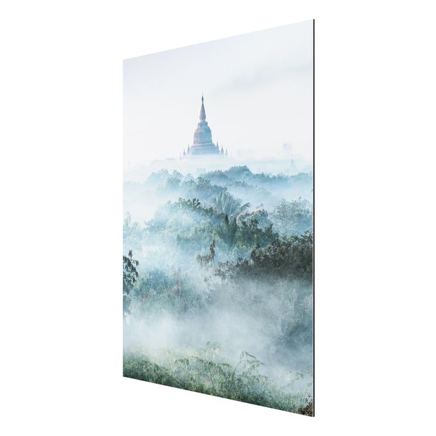 Obrazy do salonu Poranna mgła nad dżunglą Bagan