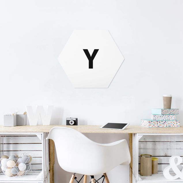 Obrazy nowoczesny Biała litera Y