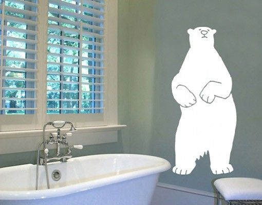 Naklejki na ścianę zwierzęta leśne Nr UL121 Niedźwiedź polarny
