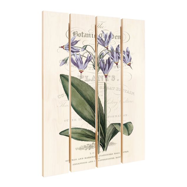 Obraz z drewna - Tablica botaniczna - Kwiat bogów