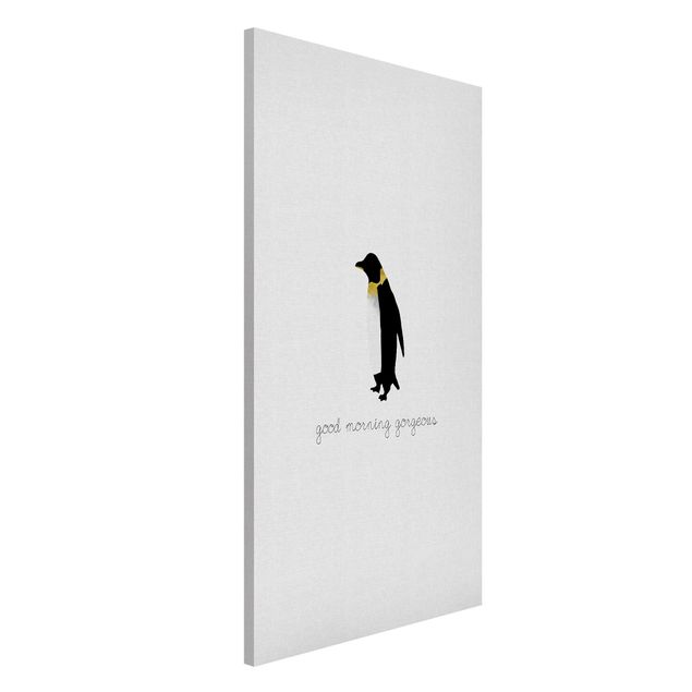 Obrazy nowoczesny Cytat pingwina Good Morning Gorgeous