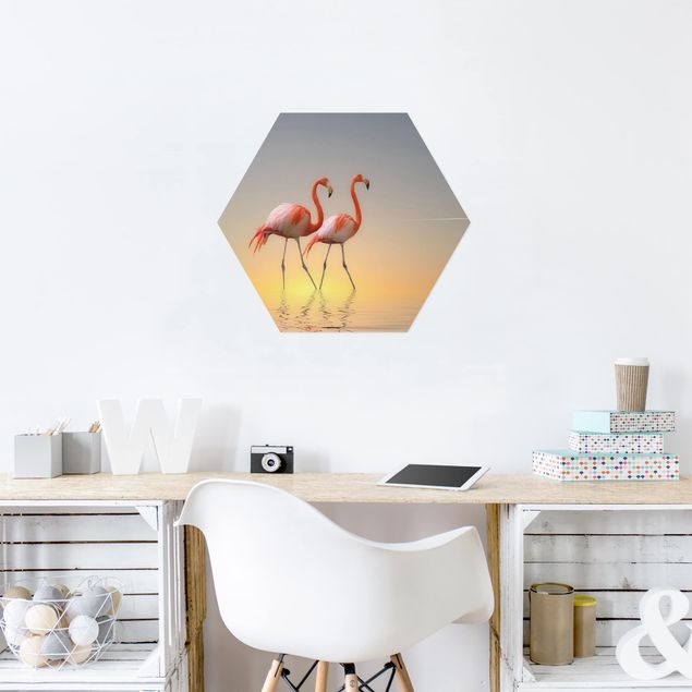 Obrazy nowoczesny Miłość flaminga