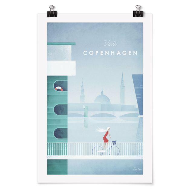 Obrazy retro Plakat podróżniczy - Kopenhaga