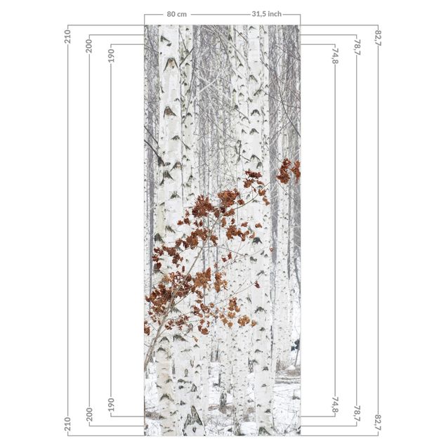 Tylna ścianka prysznicowa - Birch Trees In Autumn