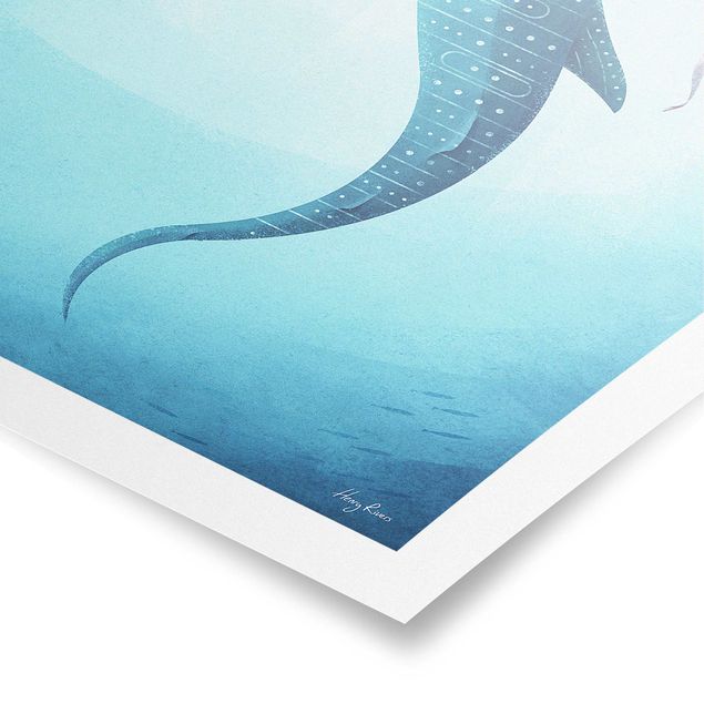 Obraz z niebieskim Rekin wielorybi