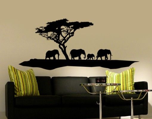 Naklejki na ścianę afryka Nr TM6 Spacer słonia