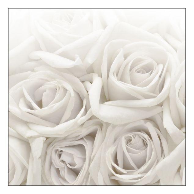 Okleina meblowa IKEA - Lack stolik kawowy - Białe róże