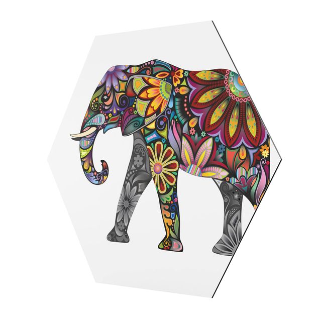Obraz kolorowy Nr 651 Wzór słonia