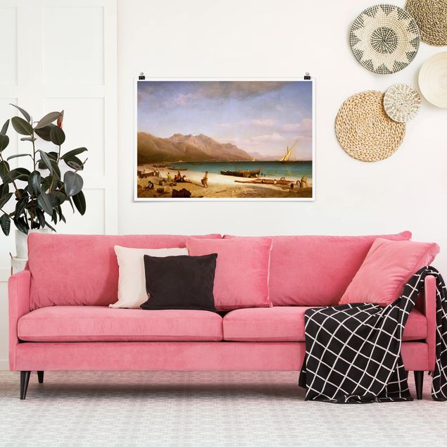 Nowoczesne obrazy do salonu Albert Bierstadt - Zatoka Salerno
