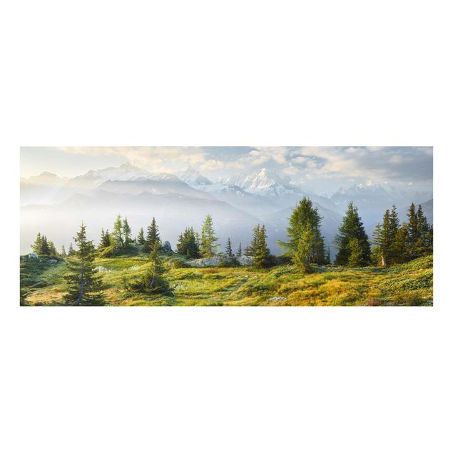 Obrazy na szkle krajobraz Émosson Valais Szwajcaria
