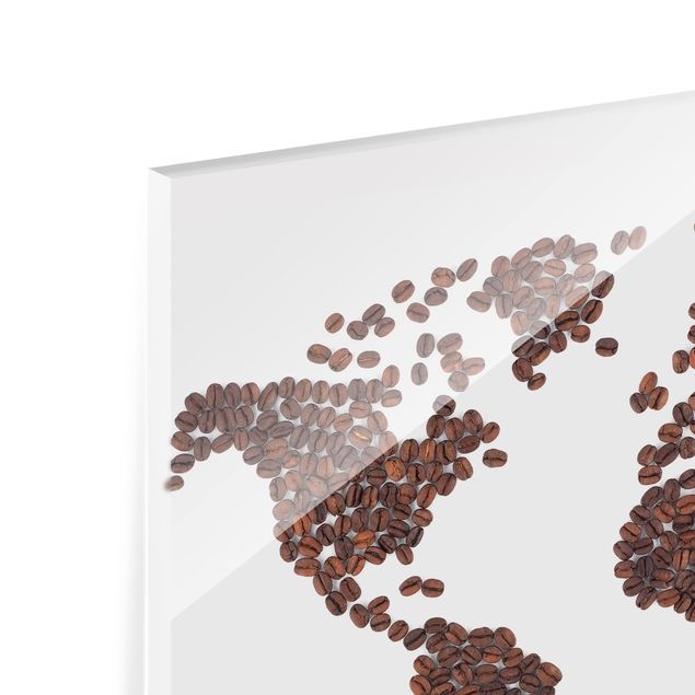 Panel szklany do kuchni - Kawa na całym świecie
