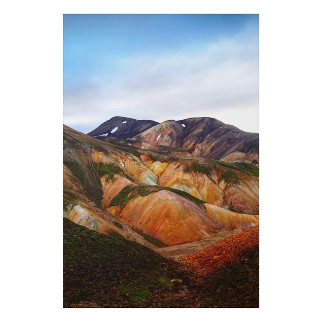 Nowoczesne obrazy do salonu Kolorowe góry na Islandii