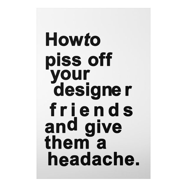 Obrazy do salonu nowoczesne Ból głowy projektantów