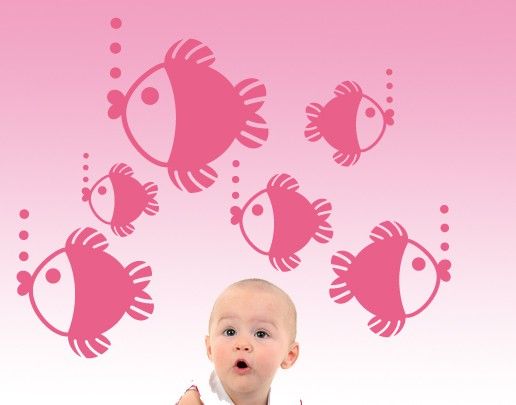 Pokój niemowlęcy i dziecięcy  Nr UL433 Zestaw rybek dla dzieci