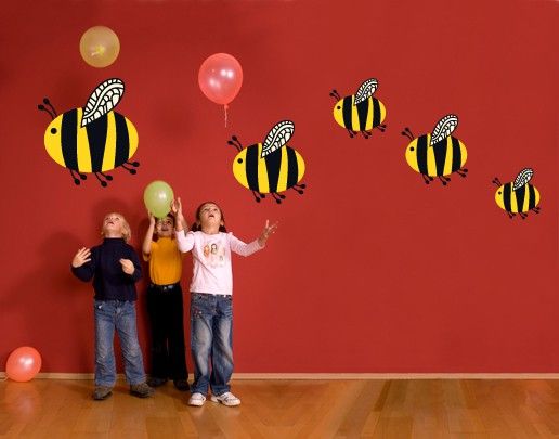 Pokój niemowlęcy i dziecięcy  Nr SF753 Rodzina pszczół tygrysich