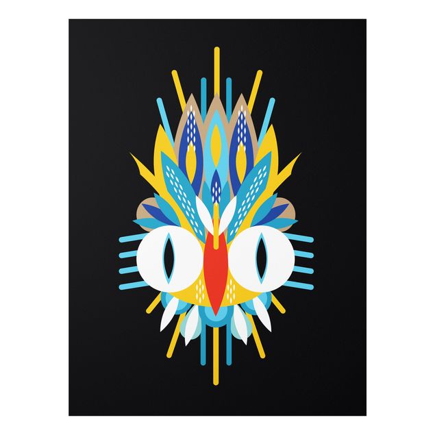 Obrazy nowoczesne Kolaż Etno Maska - Ptasie pióra