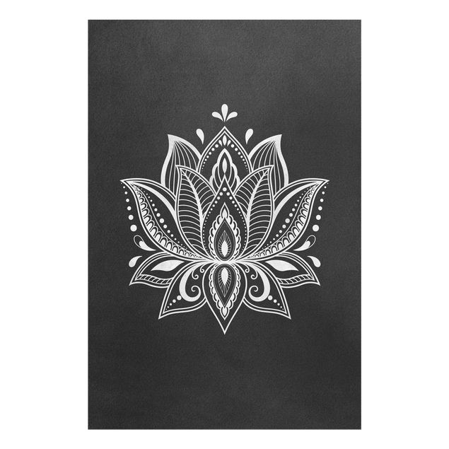 Obrazy duchowość Lotus Ilustracja biała czarna