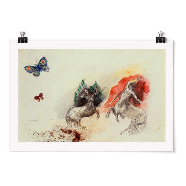Obrazy zwierzęta Odilon Redon - Bitwa Centaurów