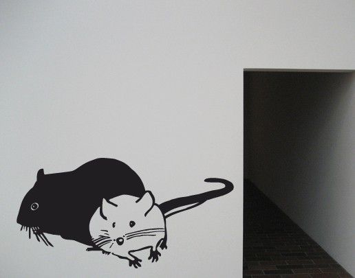 Naklejki zwierzęta na ścianę Nr UL462 Dwie myszy