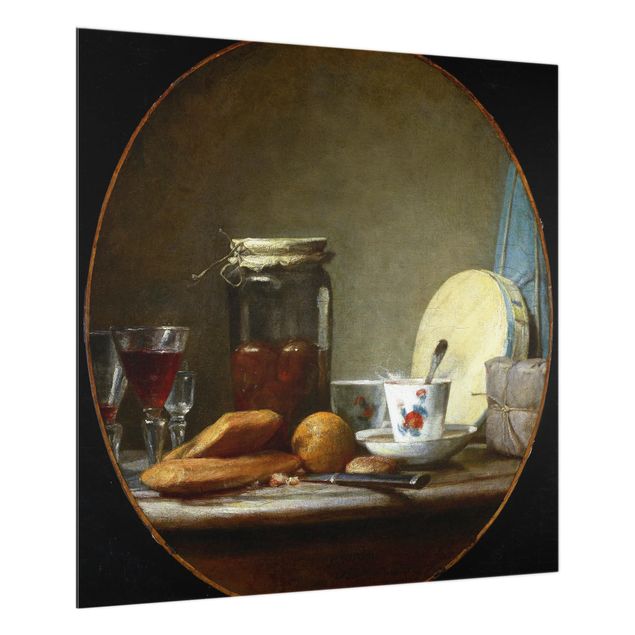 Reprodukcje obrazów Jean-Baptiste Siméon Chardin - Kieliszek z morelami