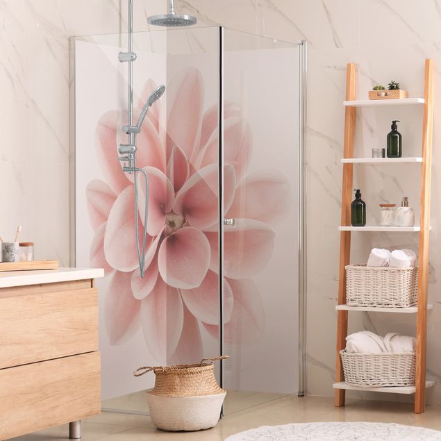 Panele ścienne do łazienki pod prysznic Dahlia Pink Pastel Flower Centered