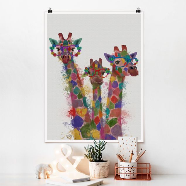 Pokój niemowlęcy i dziecięcy  Rainbow Splash Żyrafa Trio