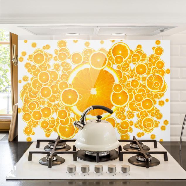 Dekoracja do kuchni Retro Wzór pomarańczowy