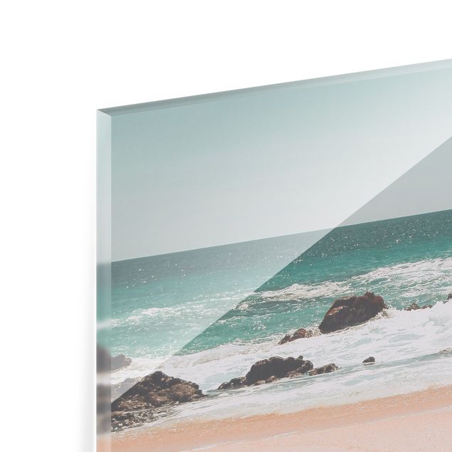 Panel szklany do kuchni - Słoneczna Plaża Meksyk