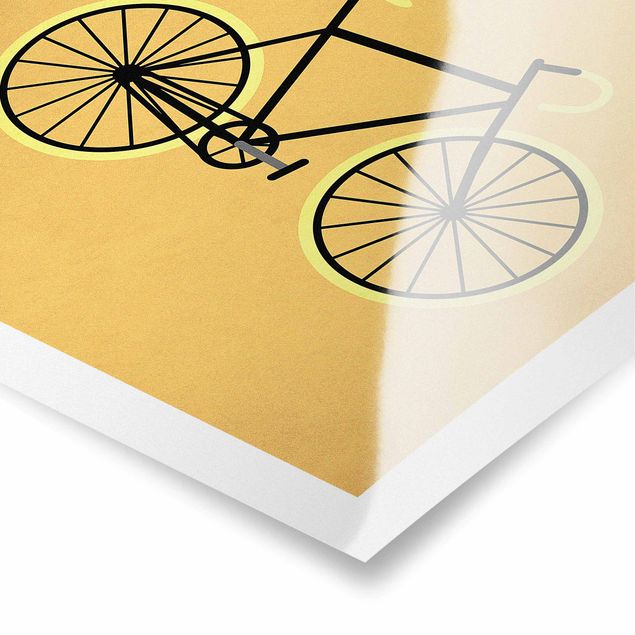Obrazy artystów Rower w kolorze żółtym