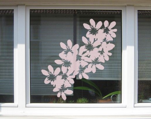 Folia okienna kolorowy Nr UL11 Kwiaty