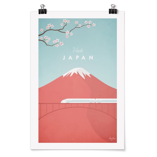Obrazy krajobraz Plakat podróżniczy - Japonia