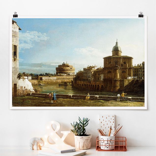 Obrazy barok Bernardo Bellotto - Widok Rzymu na wybrzeżu