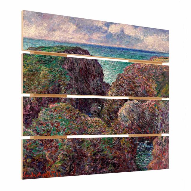 Obrazy z drewna Claude Monet - Grupa skalna Port-Goulphar