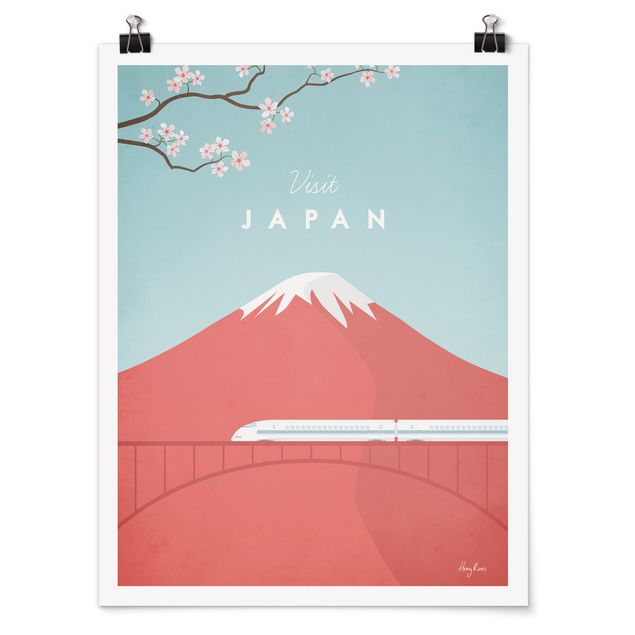 Obrazy krajobraz Plakat podróżniczy - Japonia