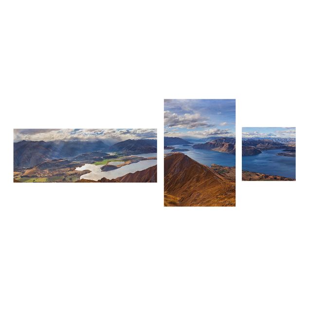 Obraz na płótnie 3-częściowy - Roys Peak w Nowej Zelandii