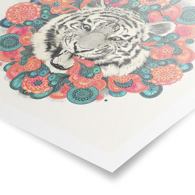 Obrazy tygrys Ilustracja tygrysa Rysunek mandala paisley