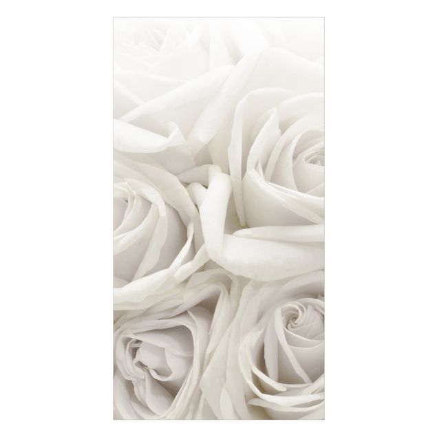 Tylna ścianka prysznicowa - White Roses