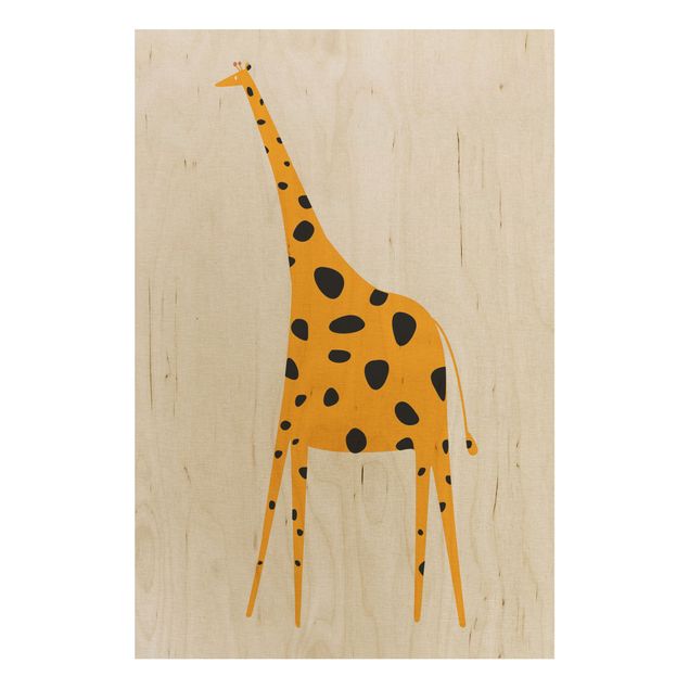 Obrazy na ścianę Żółta żyrafa