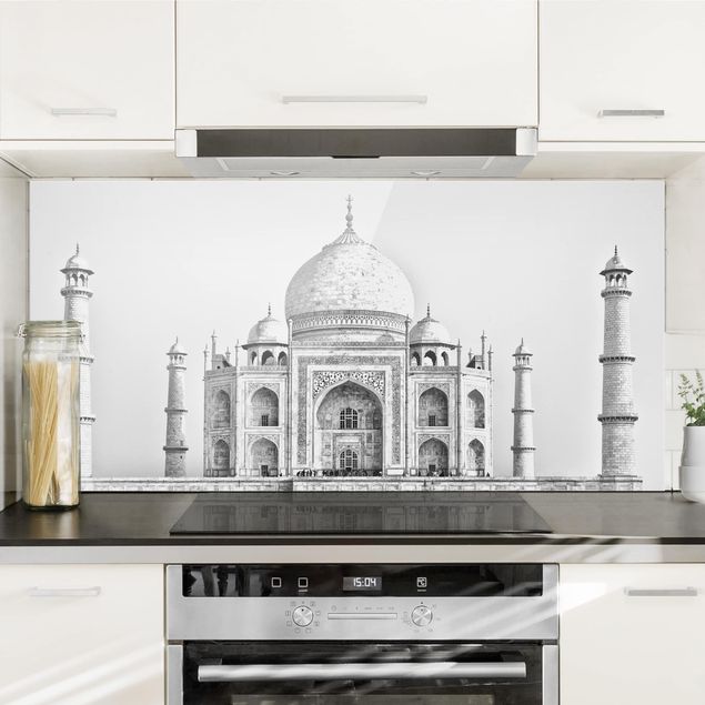Dekoracja do kuchni Taj Mahal w kolorze szarym